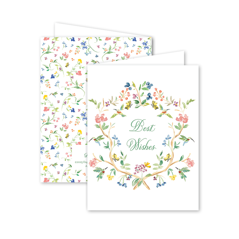 Hummingbird Best Wishes Card