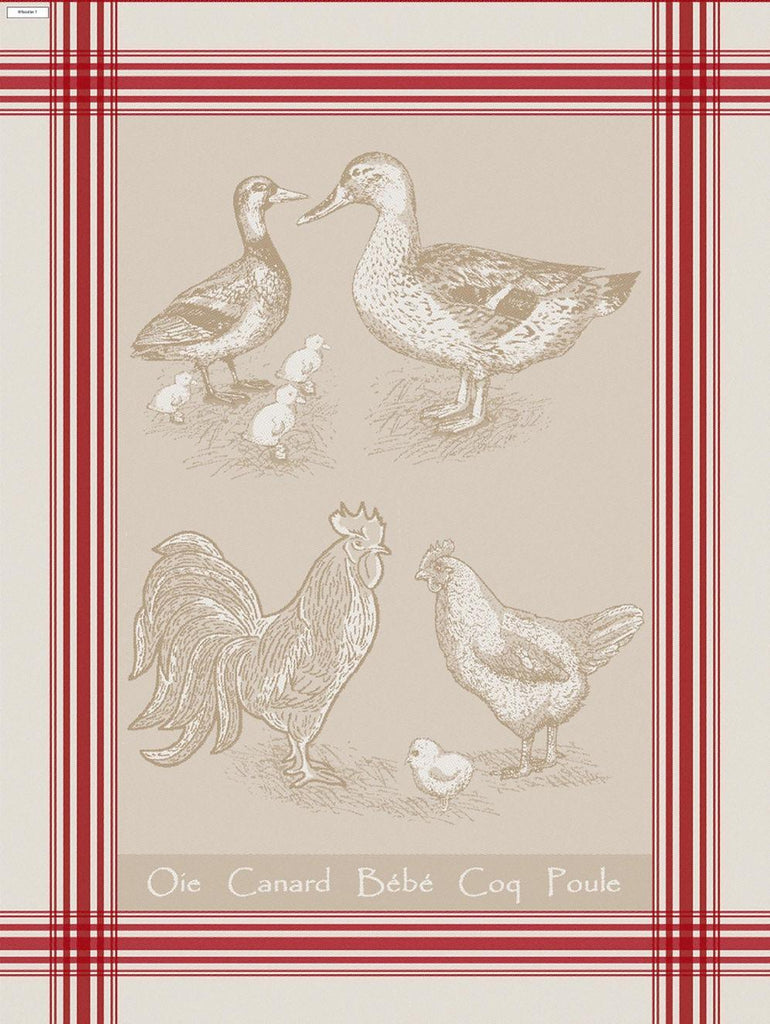 French Country Bird Towel