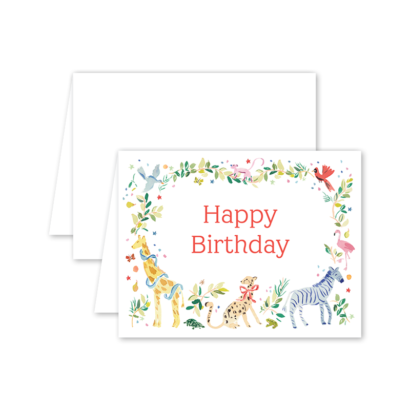 Animal Fete Birthday Card