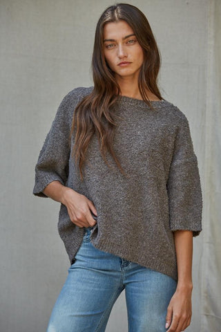 Mocha Boxy Sweater