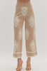 Damask Taupe Knit Bottom
