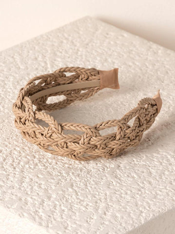 Basketweave Taupe Headband