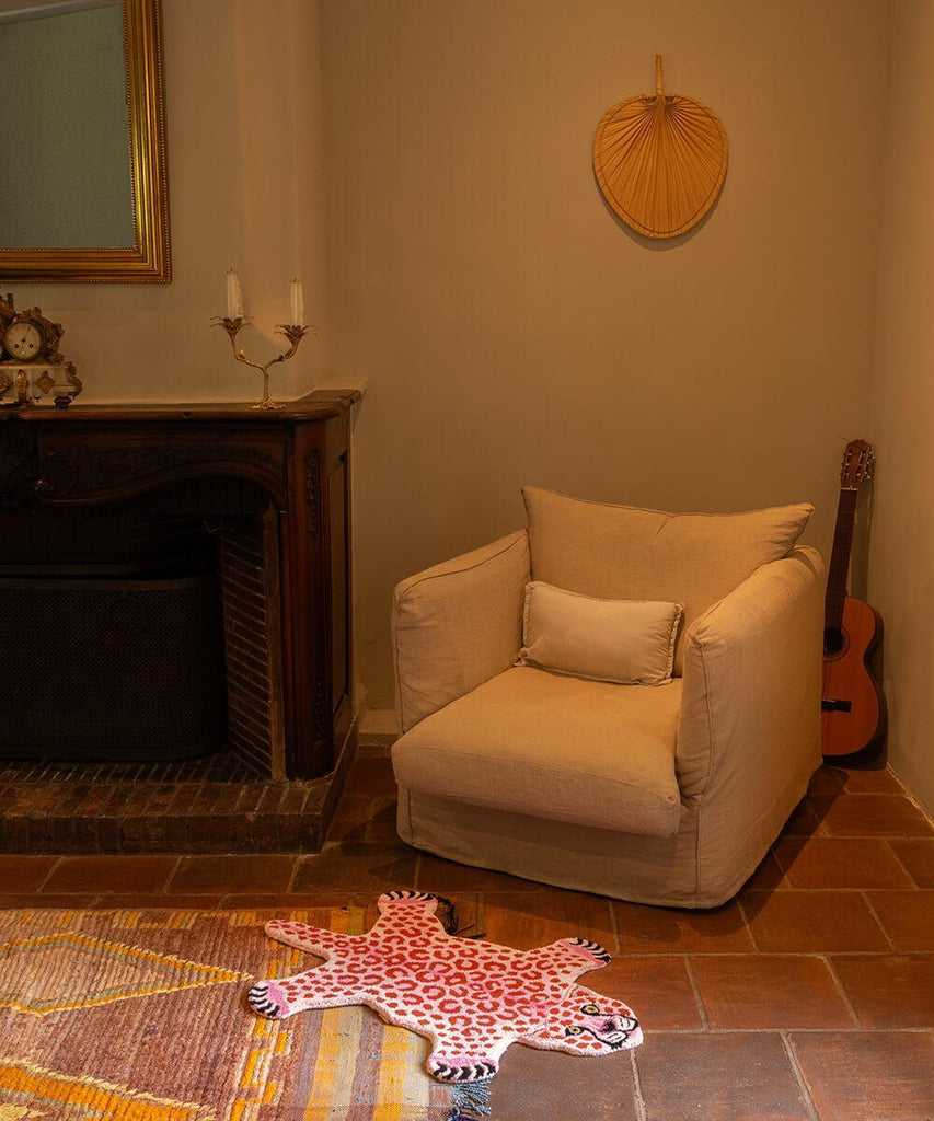 Pinky Leopard Rug