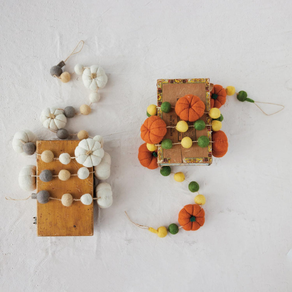 Orange Pumpkin Ball Garland