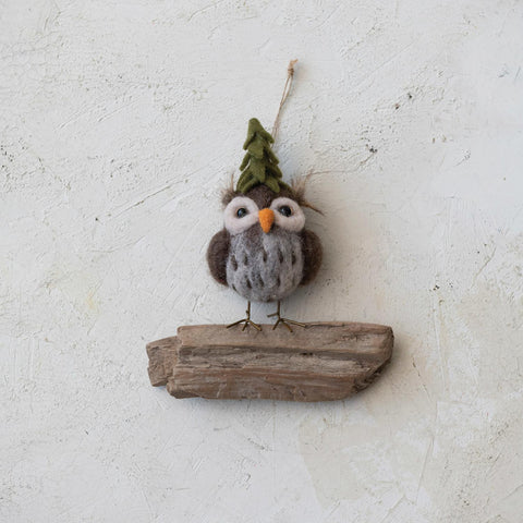 Fir Owl Ornament