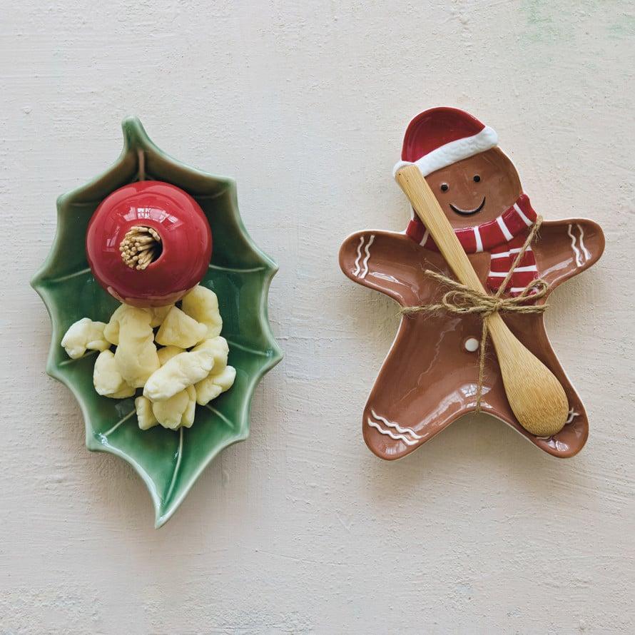 Mistletoe Pick Serving Dish