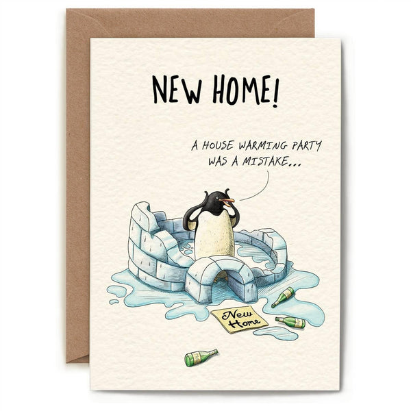 Penguin Housewarming Card