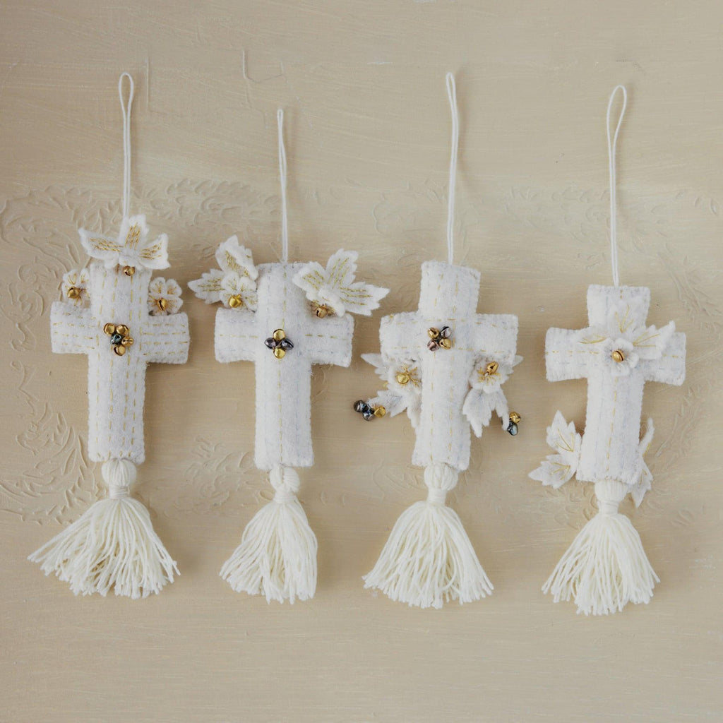 Wool Cross Ornament