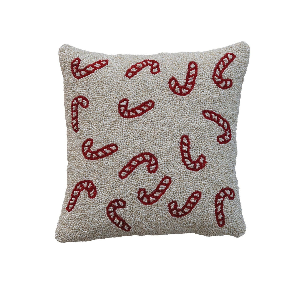 Bead Candy Cane Pillow
