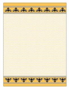 Honeycomb White Bee Towel