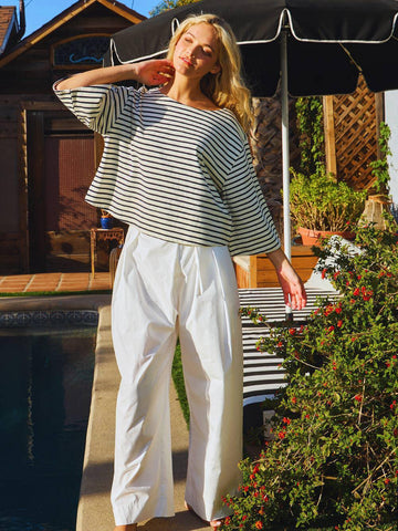 Indigo Stripe Boat Top