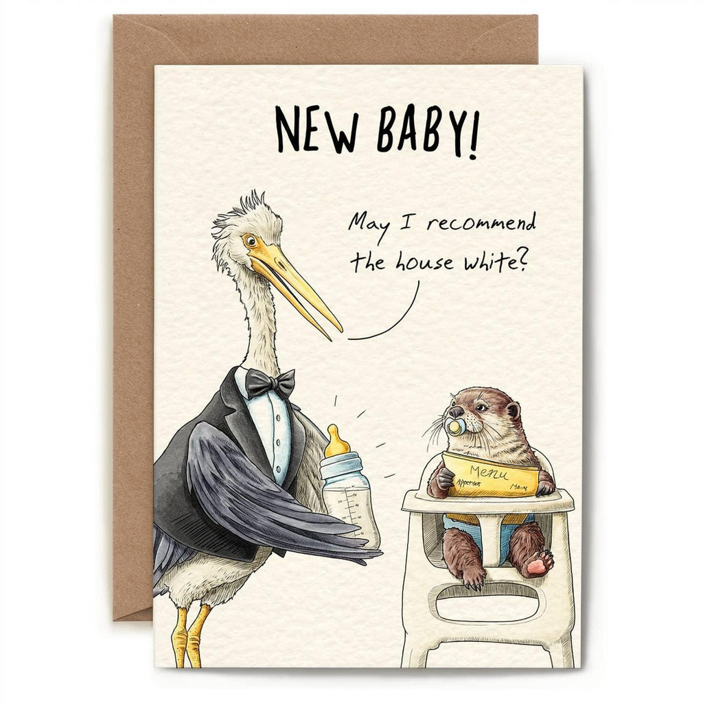 House White Baby Card