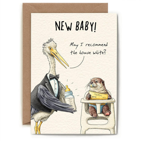 House White Baby Card
