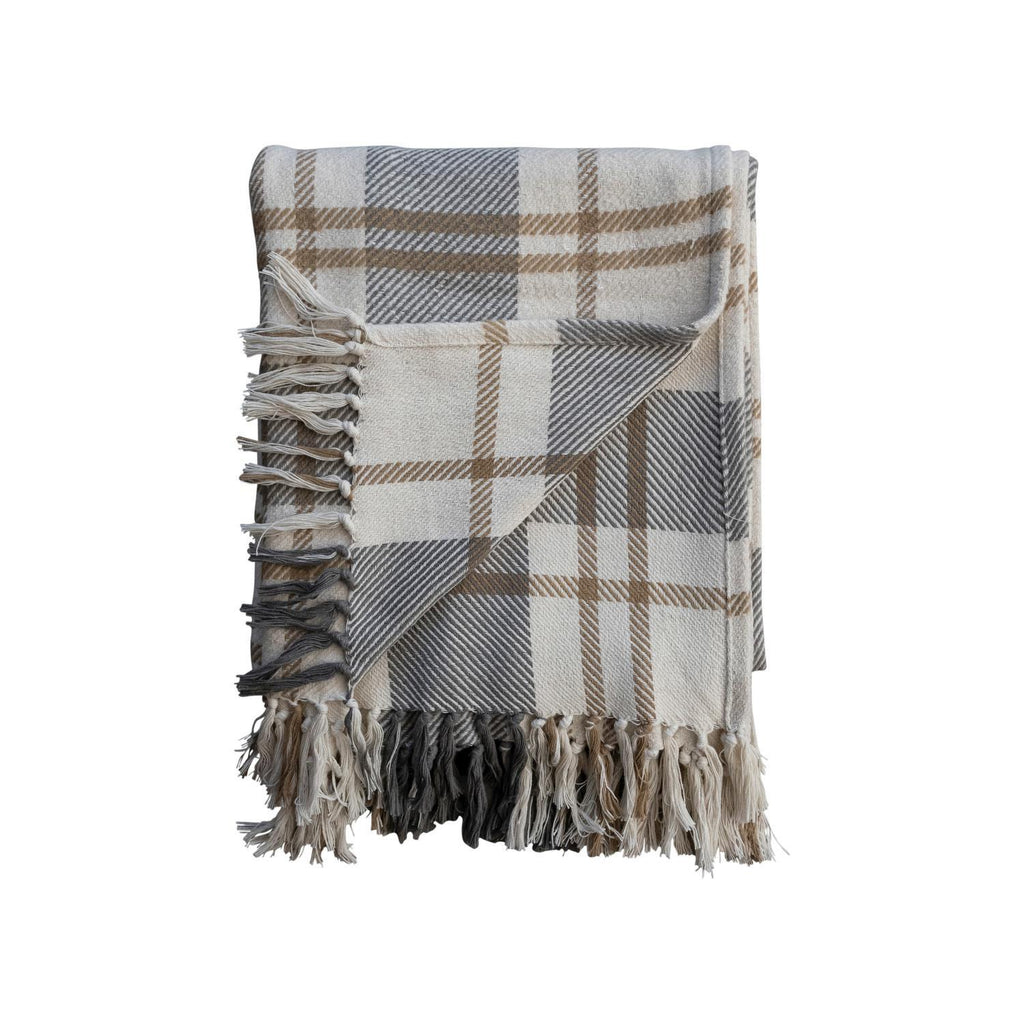 Golden Plaid Blanket