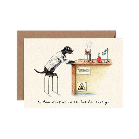 All Food Must Go To The Lab Card