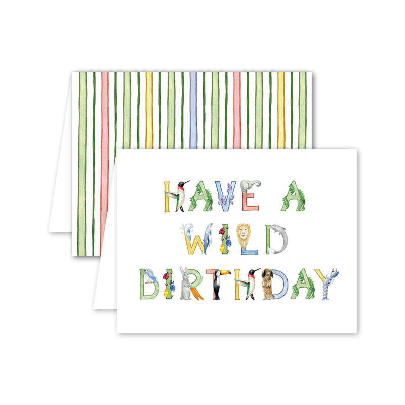 Animal Alphabet Birthday Card