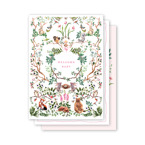 Woodland Pink Milestone Cards
