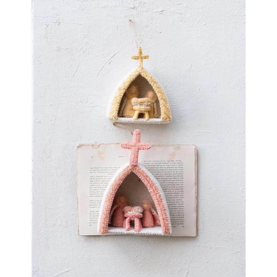 Wool Nativity Ornament