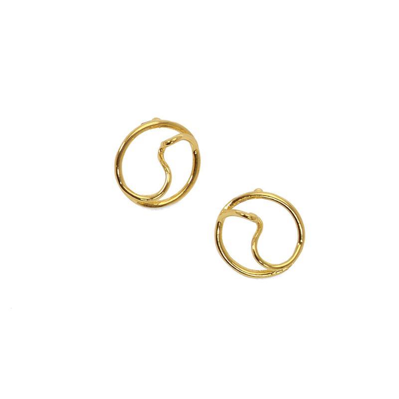 Unraveled Circle Stud Earring
