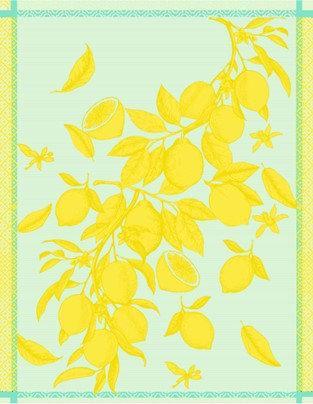 Aqua Lemon Towel