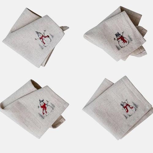 Snowman Cocktail Napkin