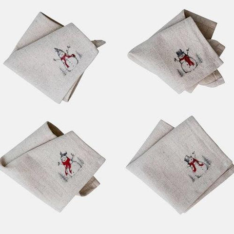 Snowman Cocktail Napkin
