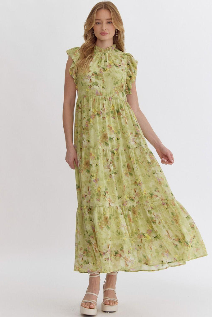 Kiwi Floral Midi