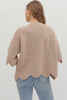 Scallop Taupe Top