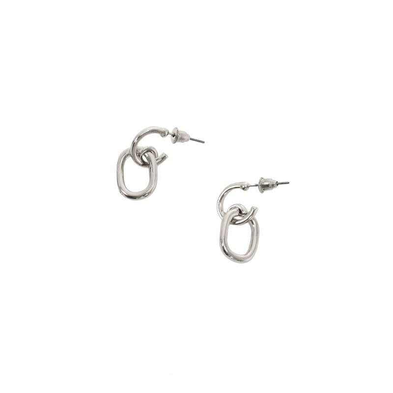 Linked Hoop Stud Earring