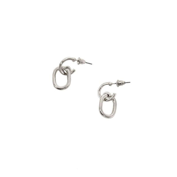 Linked Hoop Stud Earring