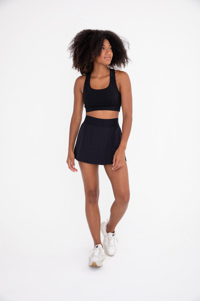 Black Tennis Skort