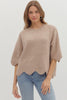 Scallop Taupe Top