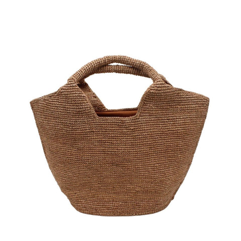 St. Tropez Heart Shaped Crochet Straw Basket