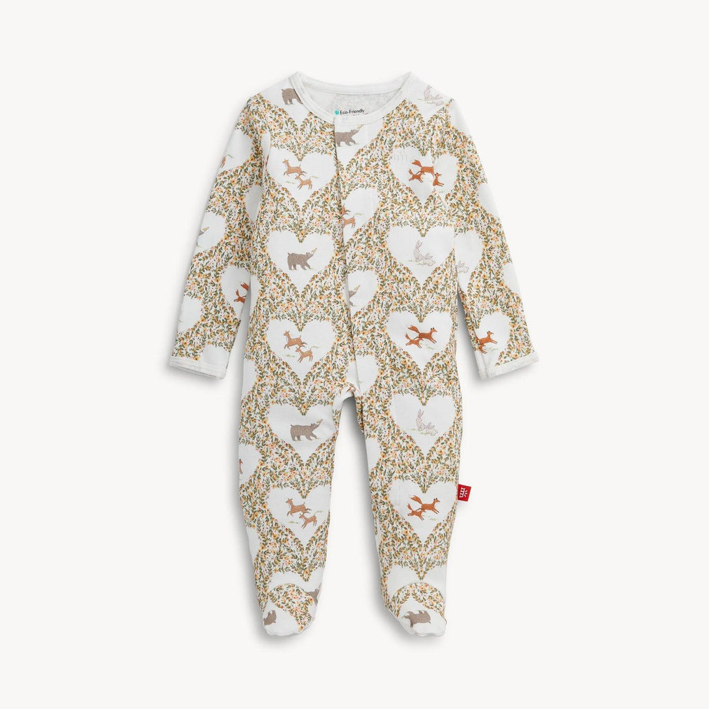 Animal Heart Organic Cotton Footie