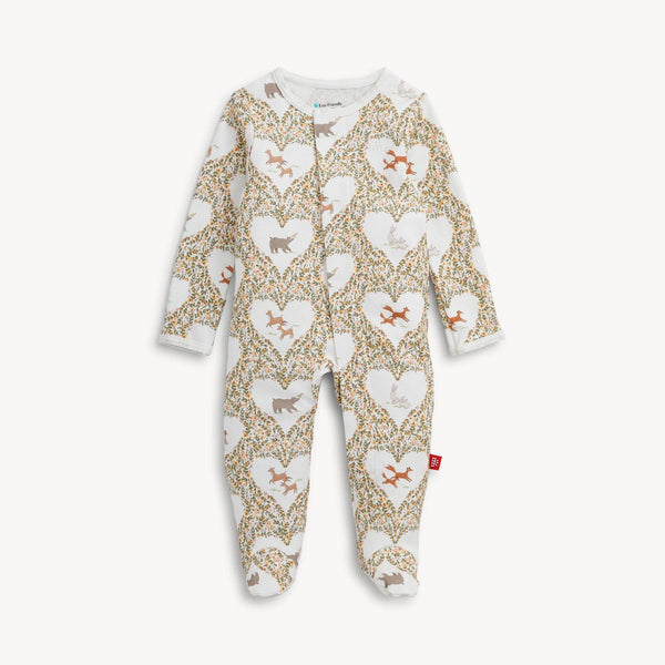 Animal Heart Organic Cotton Footie