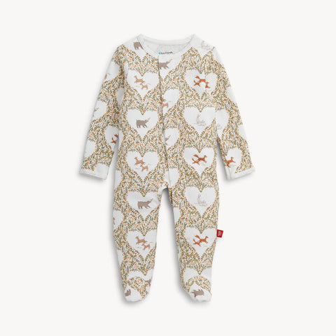Animal Heart Organic Cotton Footie