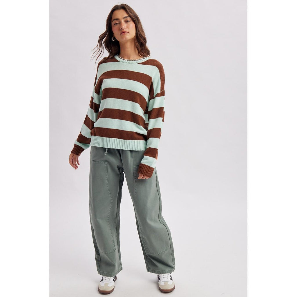 Olive Barrel Denim Pant