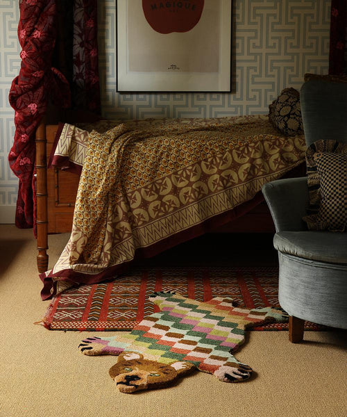 Archie Check Bear Rug