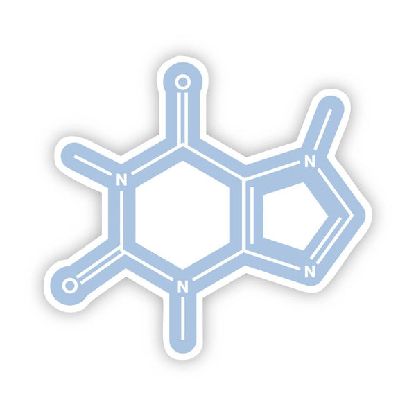 Blue Caffeine Chemistry Sticker