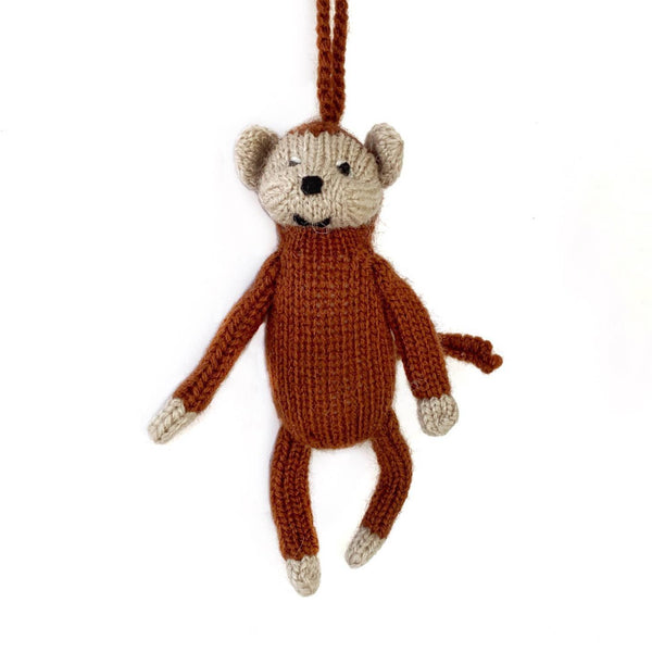 Monkey Knit Ornament