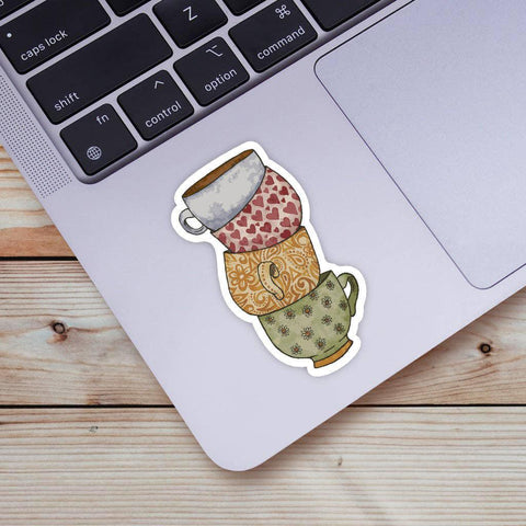 Coffee Mug Tower Sticker
