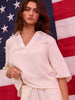 Flounce Cream Blouse