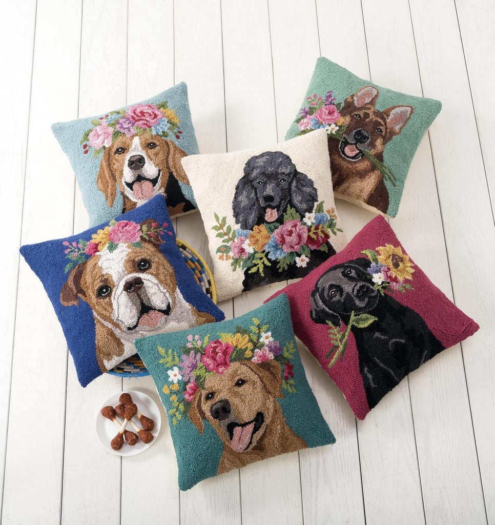 Floral Puppy Pillow