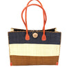 Zafran 3 Color Block Straw Bag