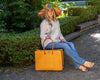 Zafran Solid Color Straw Beach Bag