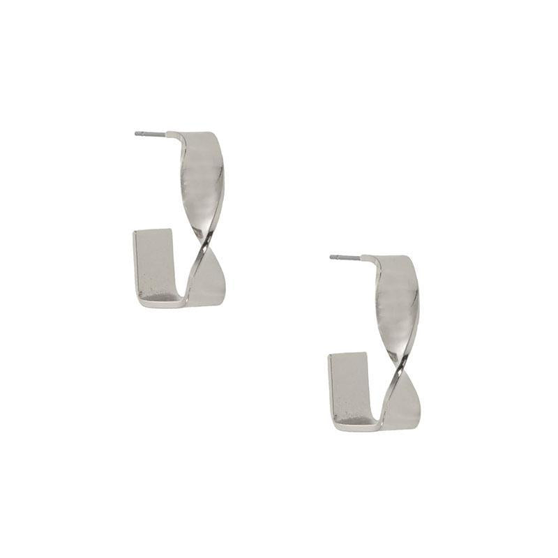 Twisted Angle Hoop Earring