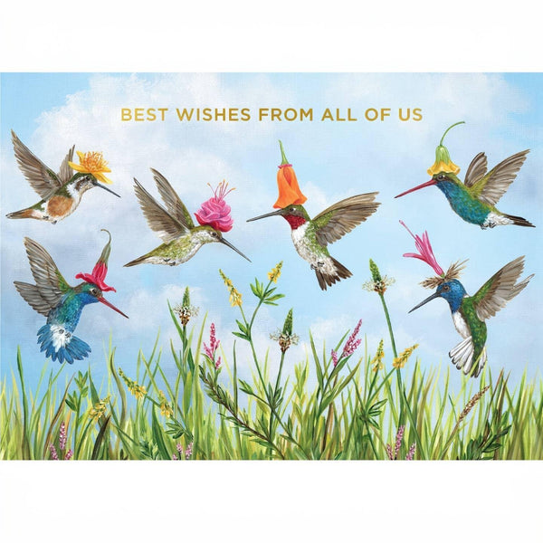 Best Wishes Hummingbirds Card