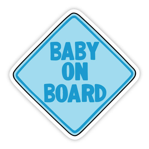 Blue Baby on Board Large Sticker