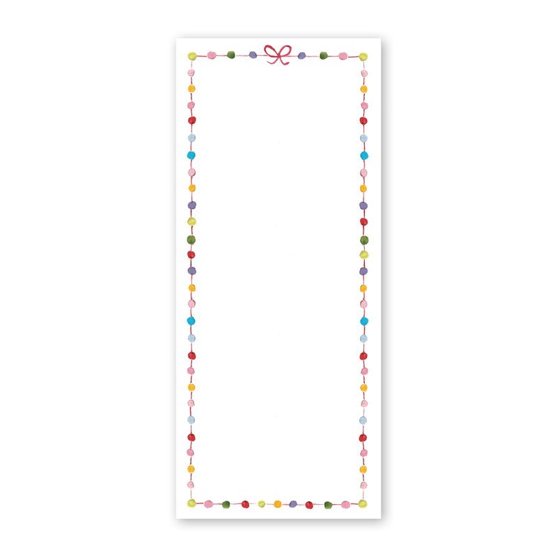 Pom Pom Party Skinny Notepad