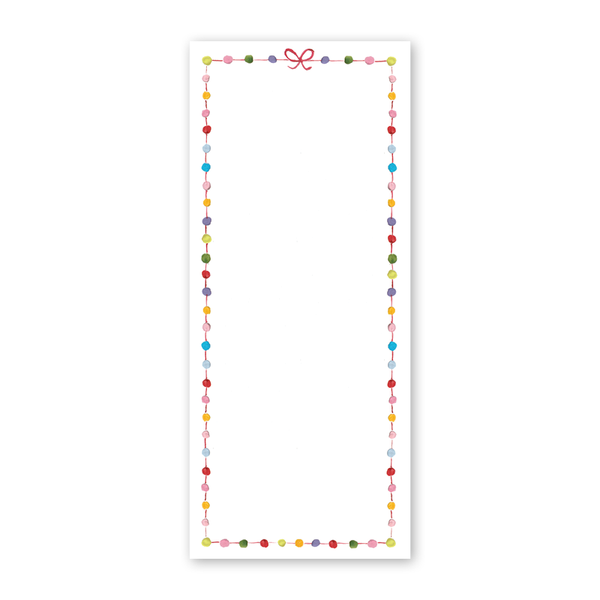 Pom Pom Party Skinny Notepad